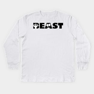 Beast workout gym t shirt Kids Long Sleeve T-Shirt